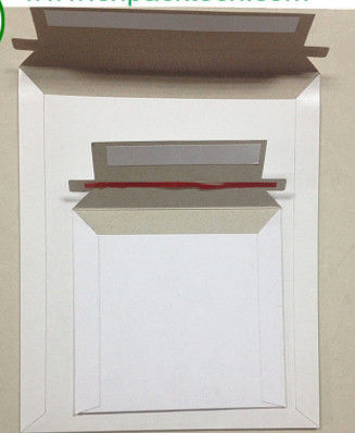 Lightweight Cardboard Backed Envelopes White Color With Self Adhesive Tape