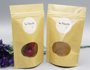 Taille adaptée aux besoins du client par sacs scellables écologiques de nourriture facile à montrer avec la serrure de fermeture éclair